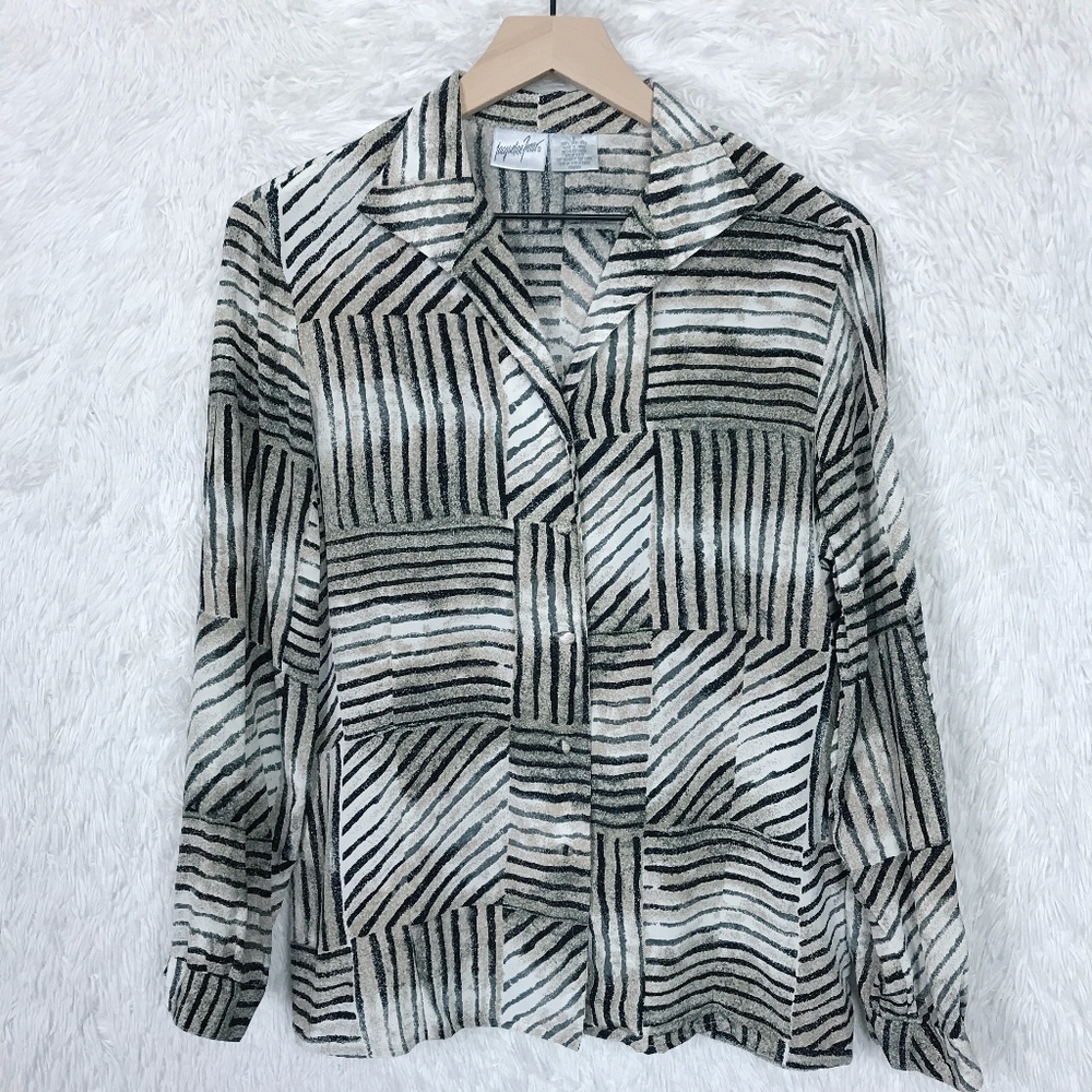 Jacqueline Ferrar Silk Button Down Blouse